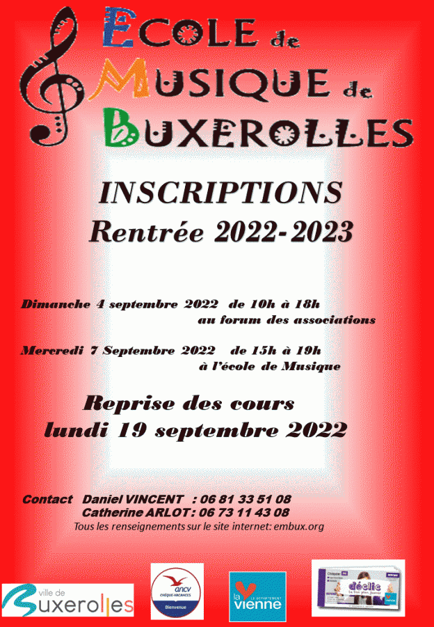 affiche inscriptions 2022-2023